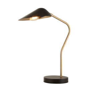 Lighting Collection Salt Black & Gold Table Lamp