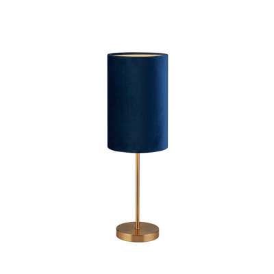 Lighting Collection Sete Blue & Gold Table Lamp DIY at B&Q