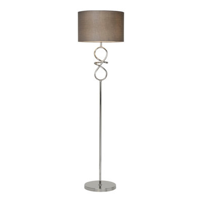 Lighting Collection Sines Chrome Twist Floor Lamp