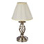 Lighting Collection Skateraw Satin Silver Touch Table Lamp