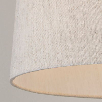 Lighting Collection Sur Taupe Tapered Linen Shade