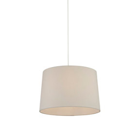 Lighting Collection Tanga Ivory Tapered Linen Shade