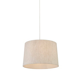 Lighting Collection Tarawa Taupe Tapered Linen Shade