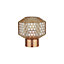 Lighting Collection Textured Amber Glass Table Lamp