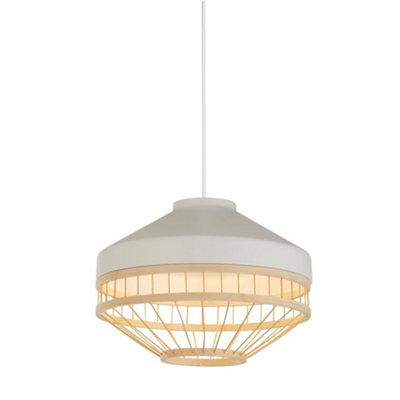 Lighting Collection Timaru Bamboo Pendant Shade