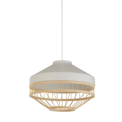 Lighting Collection Timaru Bamboo Pendant Shade