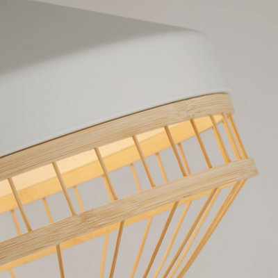 Lighting Collection Timaru Bamboo Pendant Shade