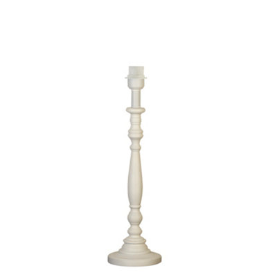 Lighting Collection Tokyo Off White Candle Stick Table Base
