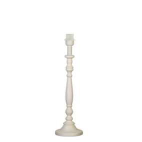 Lighting Collection Tokyo Off White Candle Stick Table Base