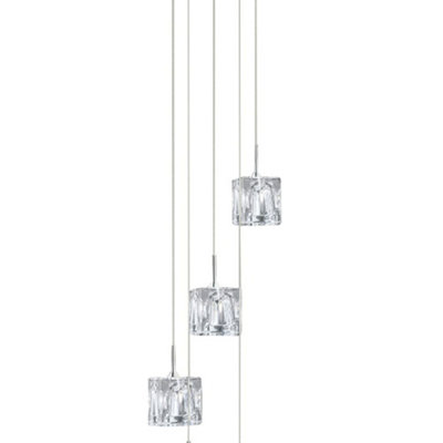 Lighting Collection Toran Chrome 5Lt Multi-Drop Pendant