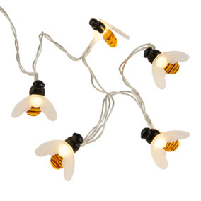 Lighting Collection Trobuk Yellow Bees Solar String Lights