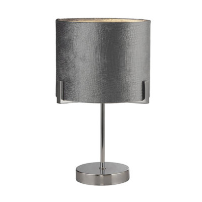 Lighting Collection Ulverston Grey Table Lamp | DIY at B&Q