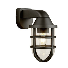 Lighting Collection Wick Ever - Plastic Outdoor Wall Light Black