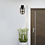 Lighting Collection Wick Ever - Plastic Outdoor Wall Light Black