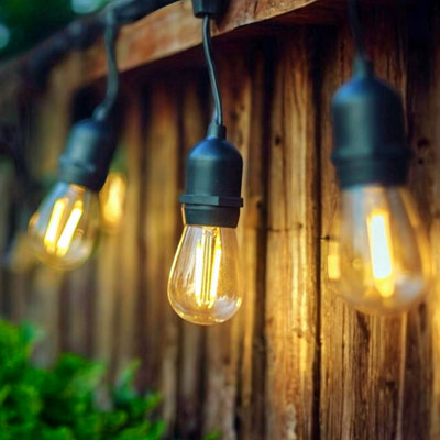 Lighting Legends 15M / 49FT Elite Festoon String Lights Heavy Duty LED Waterproof Outdoor Warm White