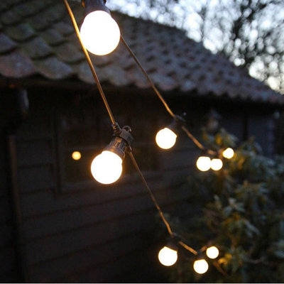Lighting Legends 23M Chalky White Connectable LED Outdoor String Lights
