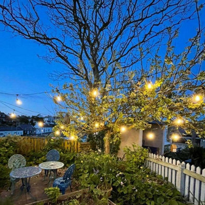 Lighting Legends 30M Heavy Duty Elite Festoon LED Waterproof Outdoor String Lights Warm White Garden Lights