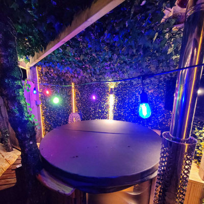 Lighting Legends 30M Multi Colour Heavy Duty Festoon Plug-in Waterproof Outdoor String Lights