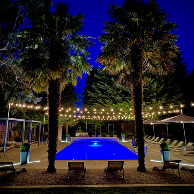 Lighting Legends 52m Super Festoon Outdoor LED String Lights - Warm White