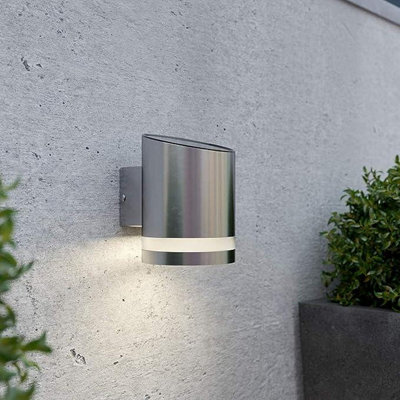 Lighting Legends Silver LED Solar Stainless Steel Signage Down Light