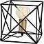 Lighting123 Geosphere Table Lamp Light Fixture Metal Cage for Reading Light for Bedroom, Living Room