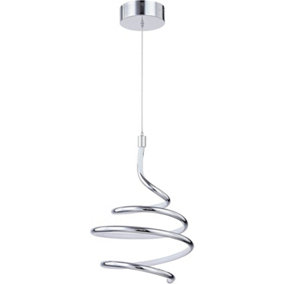 Lighting123 LED Ceiling Chrome Hanging Sculpture Light Fitting for Living Room Kitchen Bedroom Office