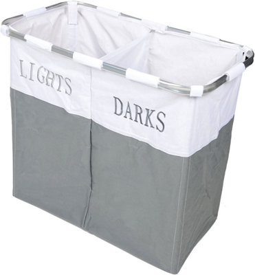 Lights darks on sale laundry hamper