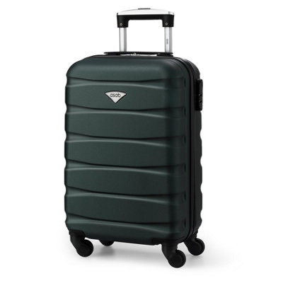 Lightweight 4 Wheel ABS Hard Shell Cabin Suitcase Rolling Wheels Cabin Approved Green