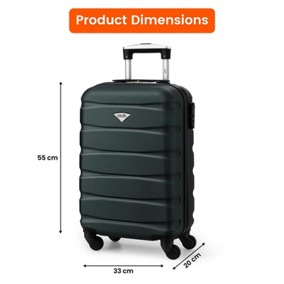 Suitcase recessed wheels clearance