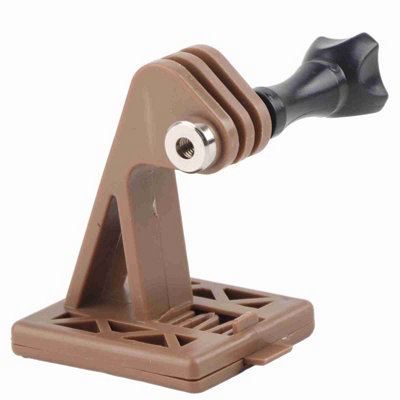 Lightweight Brown Nylon Helmet Mount Adapter for Camera - Portable and Secure