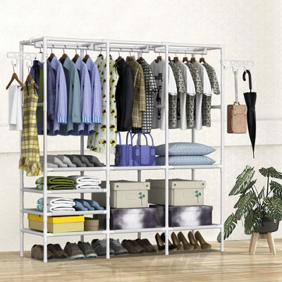 Lightweight Clothes Rack Organizer Closet Portable Wardrobe Garment ...