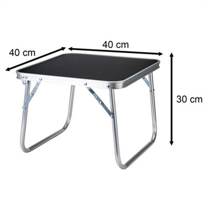 Lightweight Folding Camping Table, 40x30cm Aluminium Portable Outdoor Side Table