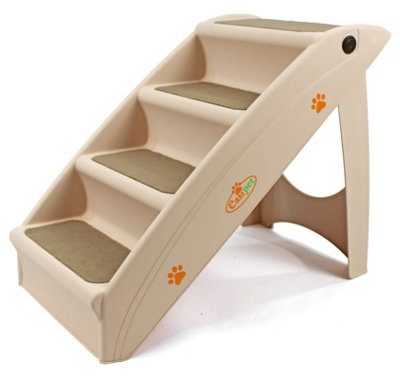 Lightweight Folding Pet Stairs Beige