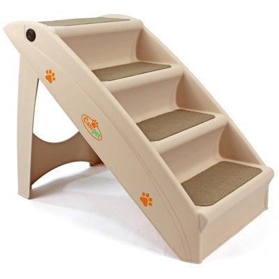 Lightweight Folding Pet Stairs Beige - 3