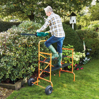 Lightweight Folding Scaffold Tower, With Dual Platforms And Wheels ...