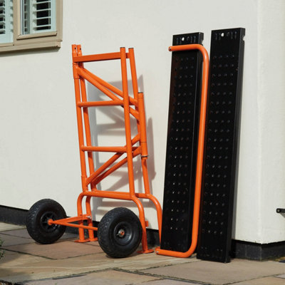 Lightweight Folding Scaffold Tower, With Dual Platforms And Wheels ...