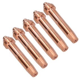 Lightweight Oxy Acetylene Gas Cutting Nozzle Tip 3/64" 5-12mm Oxygen 5 Pack
