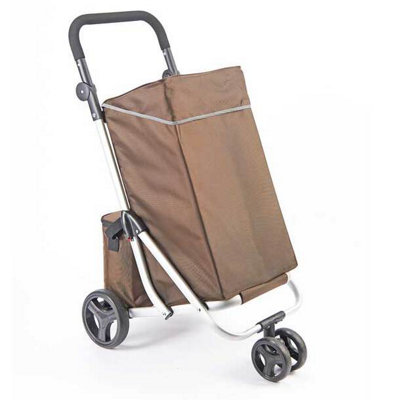 Shopping trolley 4 wheels lightweight clearance