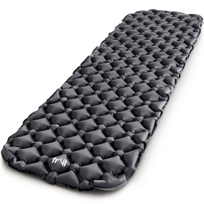 Lightweight Sleeping Mat Ultra Light Inflatable Camping Air Pad Waterproof 5.5cm - Black