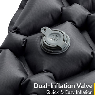 Lightweight Sleeping Mat Ultra Light Inflatable Camping Air Pad Waterproof 5.5cm - Black - 4