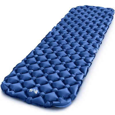 Lightweight Sleeping Mat Ultra Light Inflatable Camping Air Pad Waterproof 5.5cm - Blue