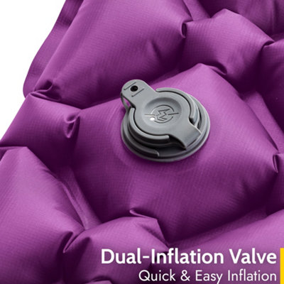 Lightweight Sleeping Mat Ultra Light Inflatable Camping Air Pad Waterproof 5.5cm - Purple - 4
