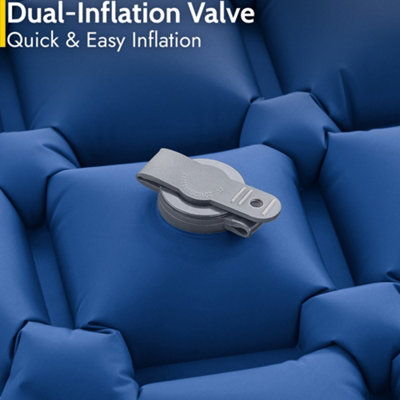 Lightweight Sleeping Mat With Pillow Ultra Light Inflatable Camping Mattress 5.5cm - Blue - 5
