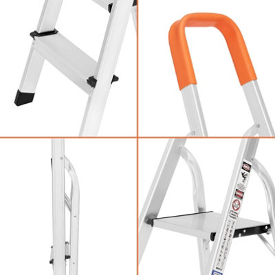 Lightweight Small Step Ladder 2 step 88cm High, Compact Portable ...