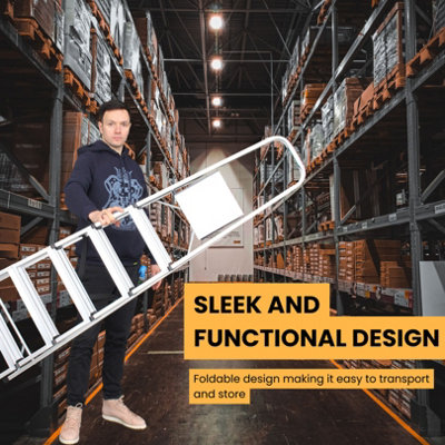 Lightweight Step Ladders 6 Step 167 cm - Heavy Duty Tall Folding Ladder ...