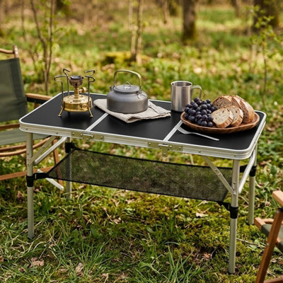 Lightweight Tri-fold Camping Table with Carrying Handle, Height ...