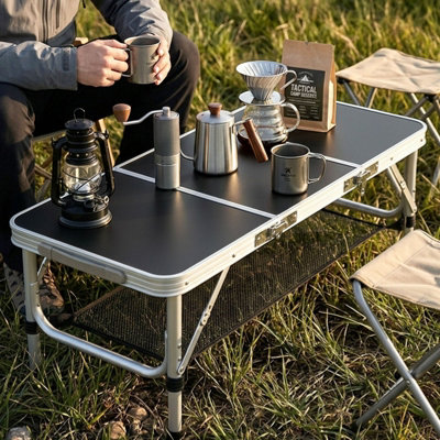 Lightweight Tri-fold Camping Table with Carrying Handle, Height ...