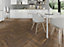 Lignum Fusion Twelve Premium Herringbone 12mm - Coffee Oak - Laminate Flooring - 1.92m² Pack