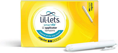 Lil-Lets Cardboard Applicator Regular Tampons, 24 Pack of 12 Tampons
