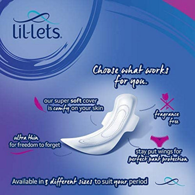 Lil-Lets Soft Pads Night, 24 Pack of 10 Pads